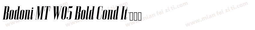 Bodoni MT W05 Bold Cond It字体转换